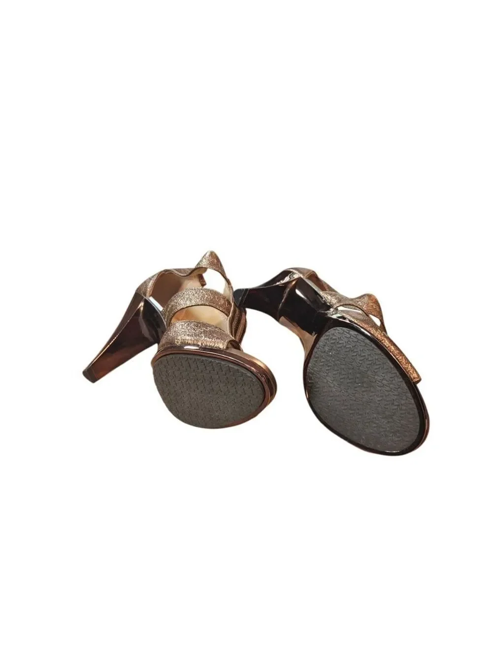 Michael Kors Bronze Metallic Zipper Heels